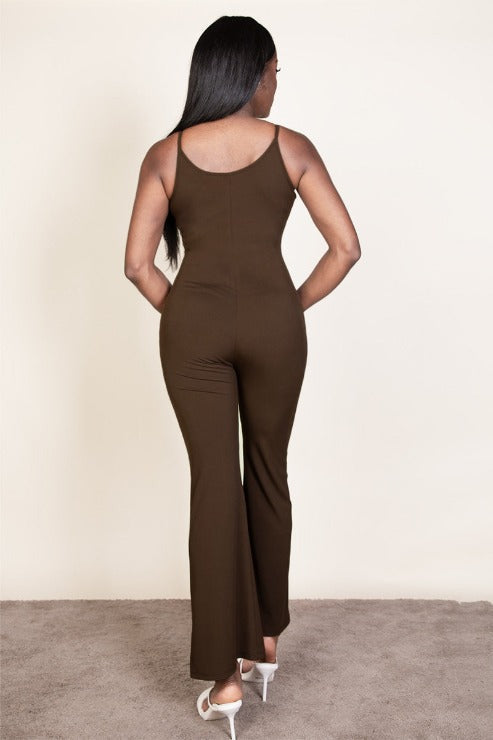 Ribbed Sleeveless Wide Leg Jumpsuit (CAPELLA)-3