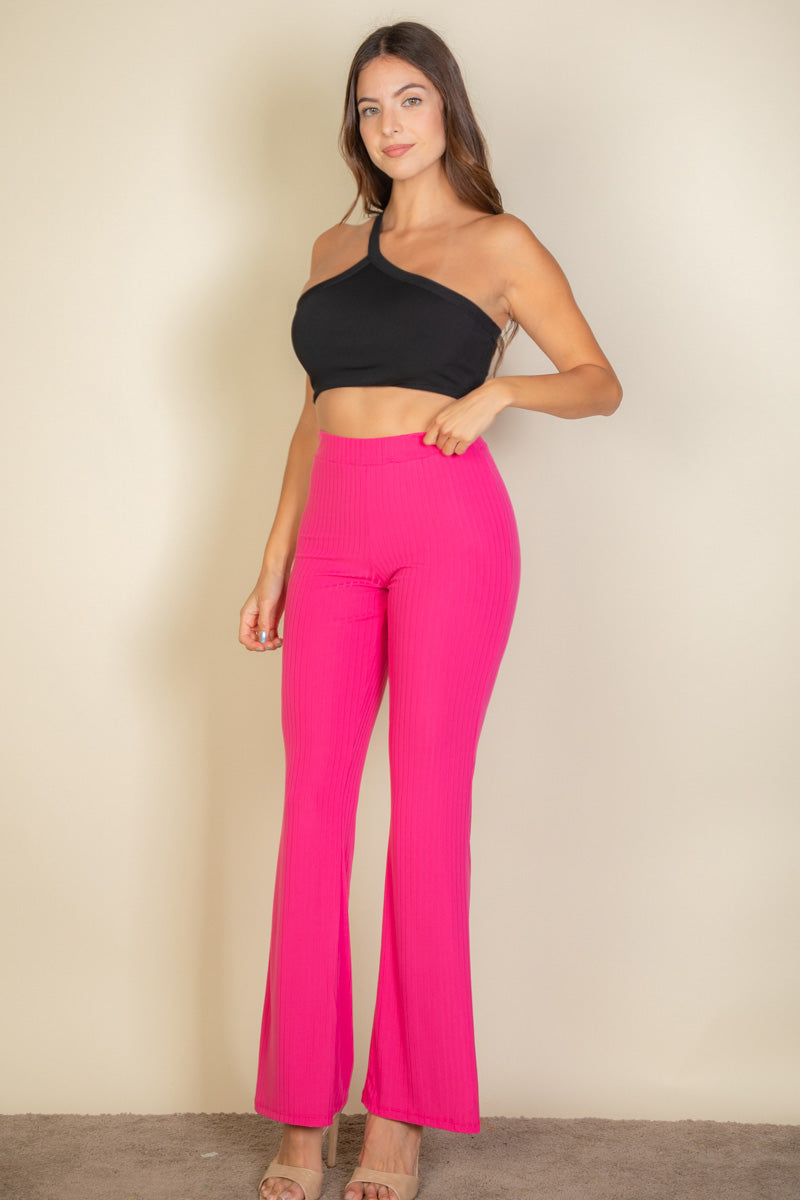 One Shoulder Ribbed Cropped Top (CAPELLA)-4