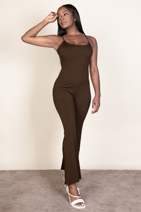 Ribbed Sleeveless Wide Leg Jumpsuit (CAPELLA)-0