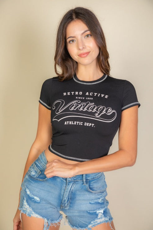 Vintage short sleeve graphic t shirt (CAPELLA)-5