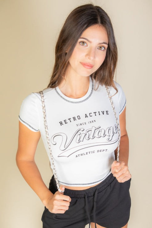Vintage short sleeve graphic t shirt (CAPELLA)-0