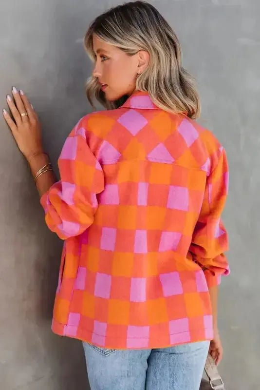 Patch Pocket Plaid Jacket-1
